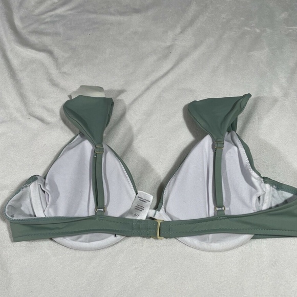 NEW $110 WeWoreWhat [SZ Large ] Allie Wide Strap Underwire Bikini Top‎ Green - Picture 9 of 12